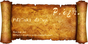 Püski Éva névjegykártya